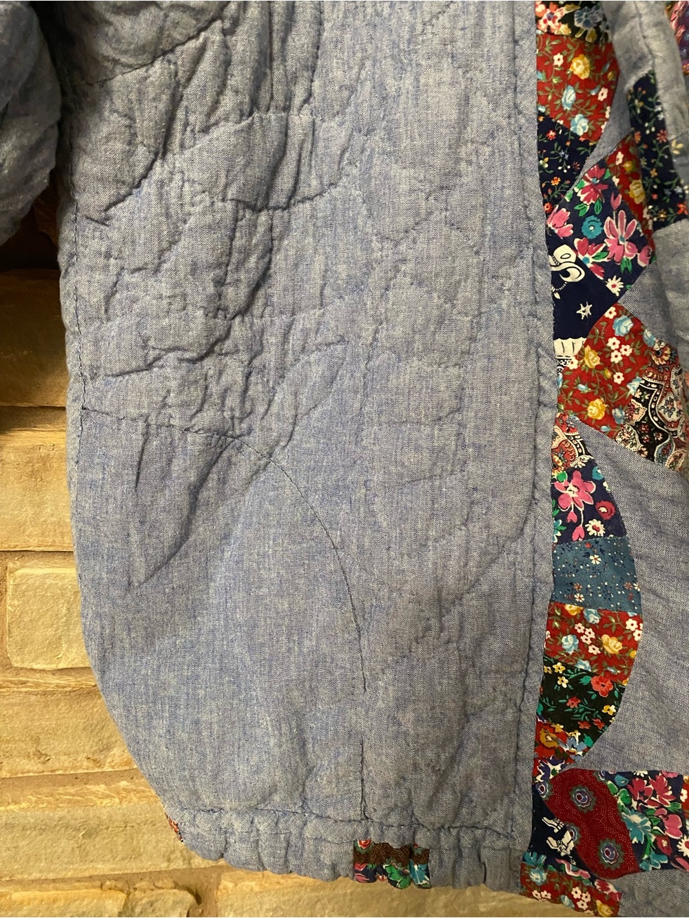 Handmade Quilted Patchwork Boho Oversized Jacket Cotton Wellmade Unique No Size - Picture 10 of 13